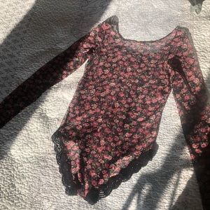 Free people floral bodysuit new without tags